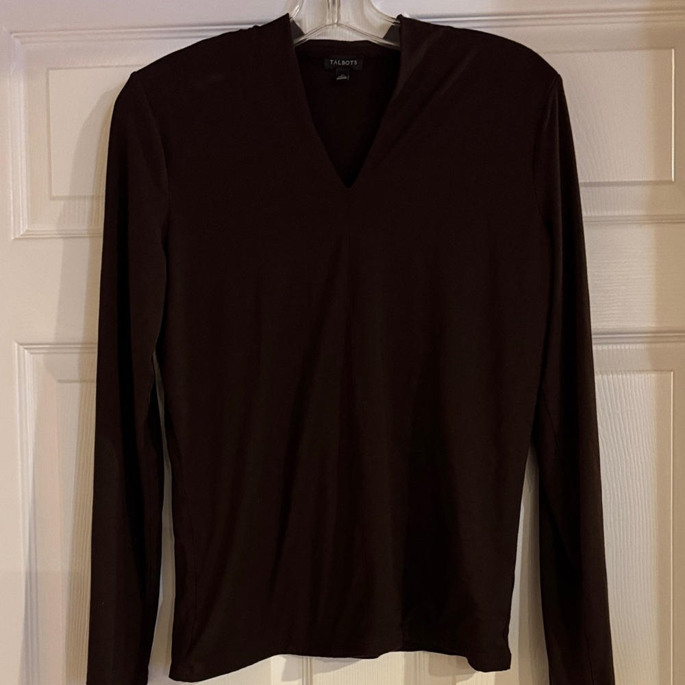 Talbots Dark Brown Long Sleeve Top